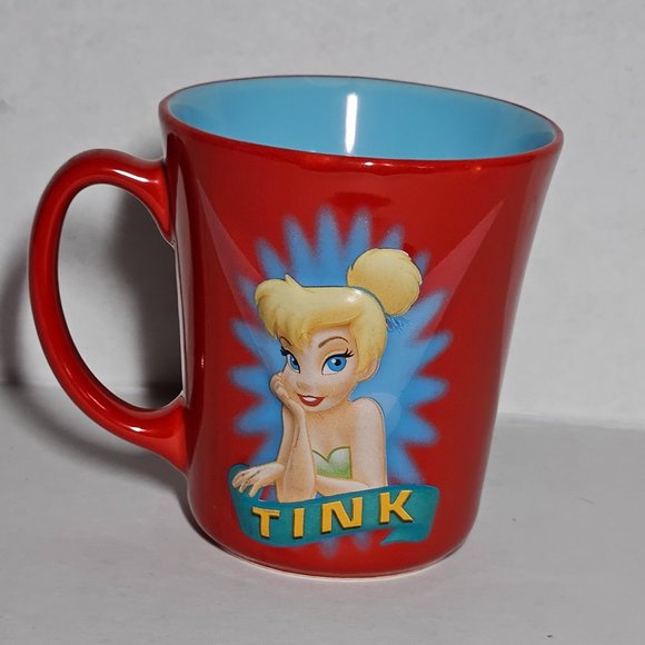 Disney Other - Disney Store Tinker Bell Tink 3D Ceramic Red coffee Mug Cup 16 oz Tinkerbell